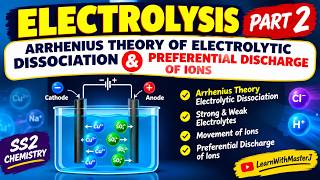 ELECTROLYSIS PART 2 | ARRHENIUS THEORY & PREFERENTIAL DISCHARGE OF IONS | SS2 CHEMISTRY Guide