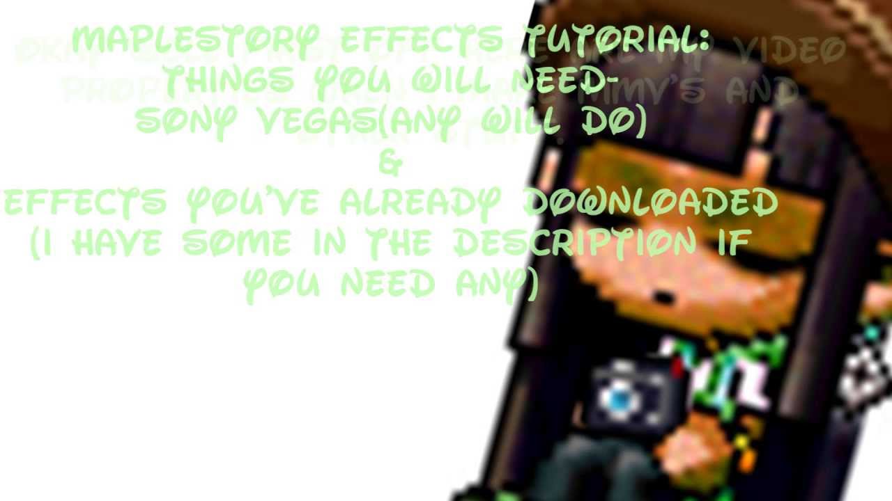 [MapleStory Tutorial] - Rendering Settings and Using Effects - YouTube