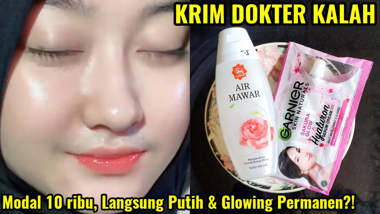 CARA MEMBUAT CREAM PEMUTIH DARI AIR MAWAR DAN PELEMBAB GARNIER CARA