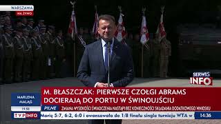 Wicepremier, Szef Mon Mariusz Błaszczak Pierwsze Czołgi Abrams Docierają Do Portu W Świnoujściu