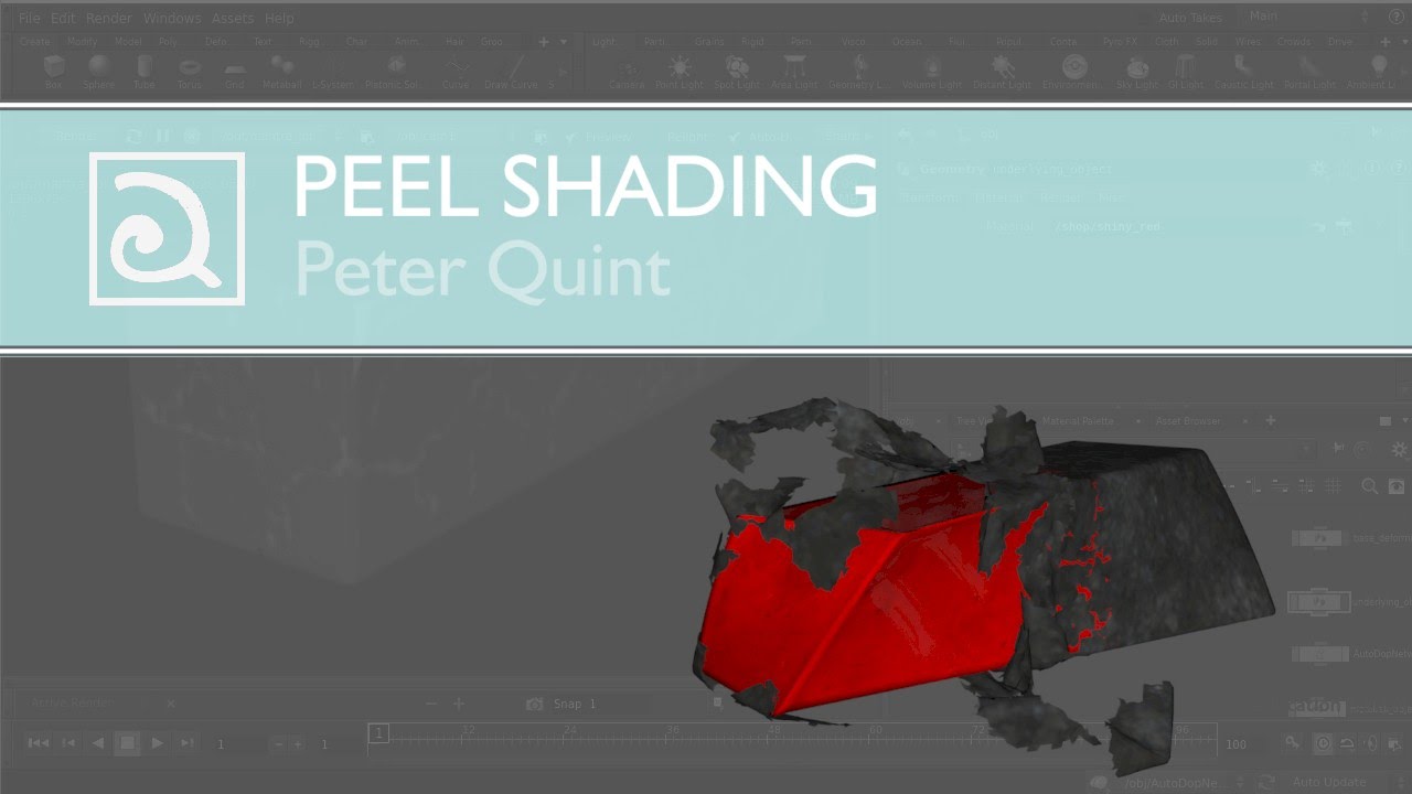 Houdini Peel Effect Shading - YouTube