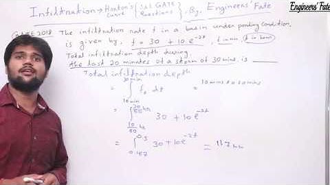 Infiltration - All GATE Questions on Horton