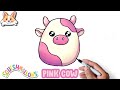 How To Draw PINK COW! Jenny from SQUISHMALLOW Easy