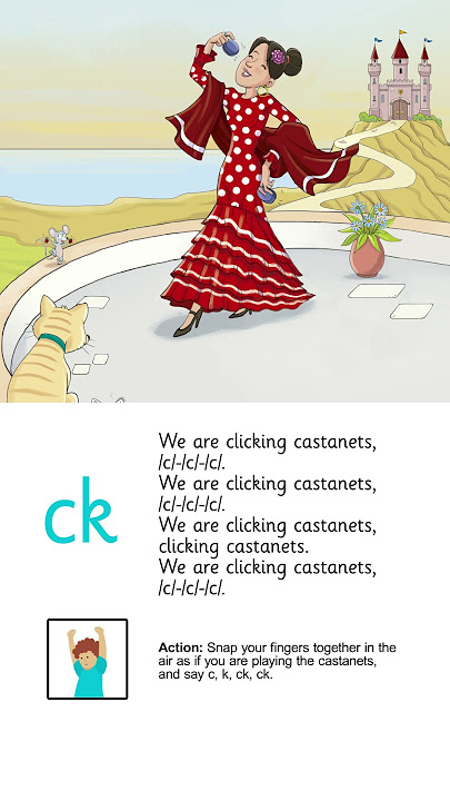 We Are Clicking Castanets– Jolly Phonics Song – Learn Letter Sound /ck/ for Kids