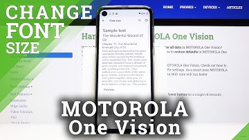 How to Change Font Size in Motorola One Vision - Personalize Display Effects