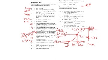 Calorimetry experiment data analysis