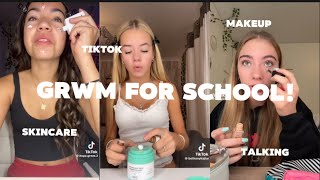 GRWM for school!!!|TikTok compilation!|#grwm #recommended #viral #preppy #fyp #blowup