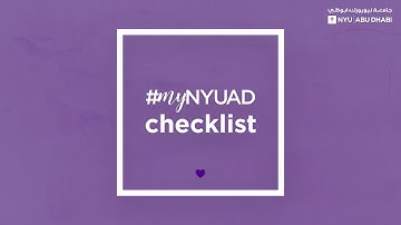 #myNYUAD Checklist