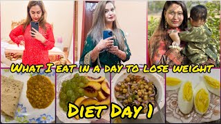 What I Eat In A Day To Loose Weight | Weight Loss Diet Plan Day 1 | Starting My Weight Loss Journey