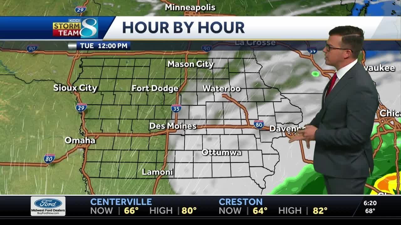 Iowa weather: Staying warm with better rain chances tomorrow - YouTube