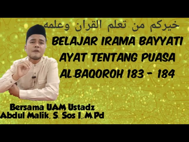 Belajar Pemula,Ngaji Lagu bayyati Al Baqarah 183-184 💯%Mudah bisa diikuti InsyaAllah class=