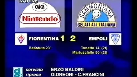 1997-98 (4a - 28-09-1997) Fiorentina-Empoli 1-2 [Batistuta,Tonetto,Martusciello] Servizio D.S.Rai3