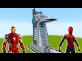 Minecraft Tutorial: How To Make "Stark Tower" from "Spiderman No Way Home" "Avengers Tower"