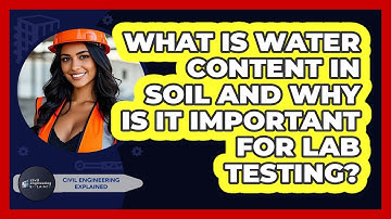 What Is Water Content In Soil And Why Is It Important For Lab Testing? - Civil Engineering Explained