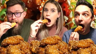 Europeans trying Korean Fried Chicken the first time in life!