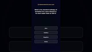 🟢 What is the standard enthalpy of formation for a pure element in it... | NEET Quiz #shorts