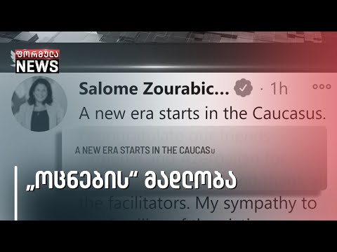 სალომე ზურაბიშვილმა მადლობა გადაუხადა ფასილიტატორებს