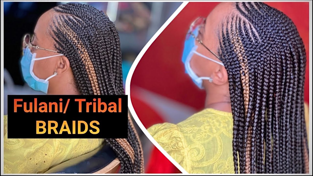 25 How to Half knotless/Half feed in braids/ cornrows/ Ghana weaving
