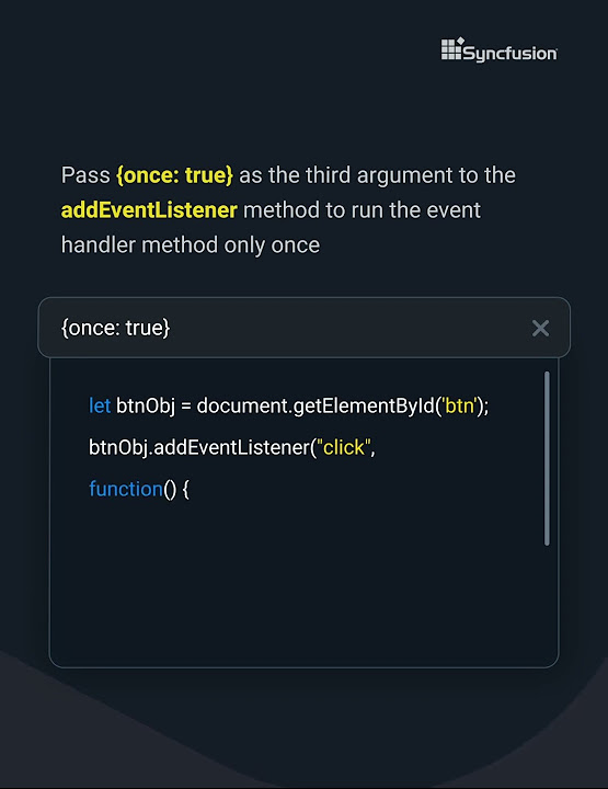 How to Fire the Event Only Once in JavaScript - YouTube