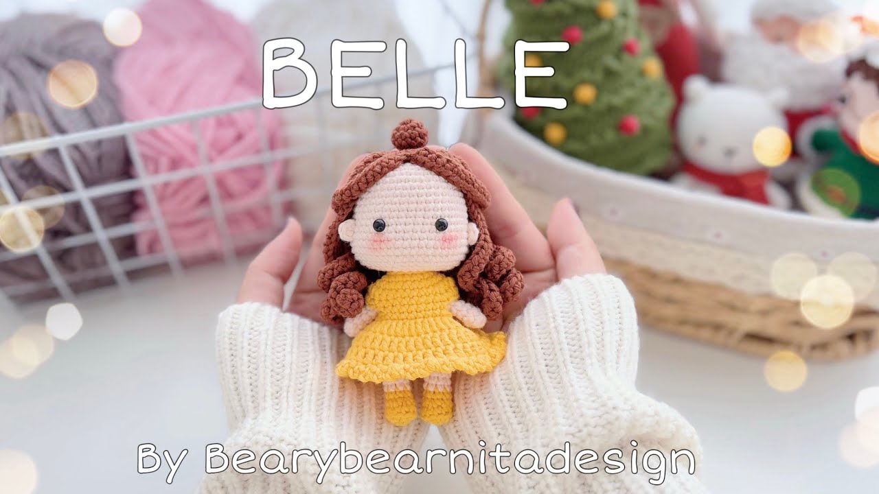 [CROCHET TUTORIAL] Belle (Beauty and the beast) Amigurumi doll by Bearybearnitadesign