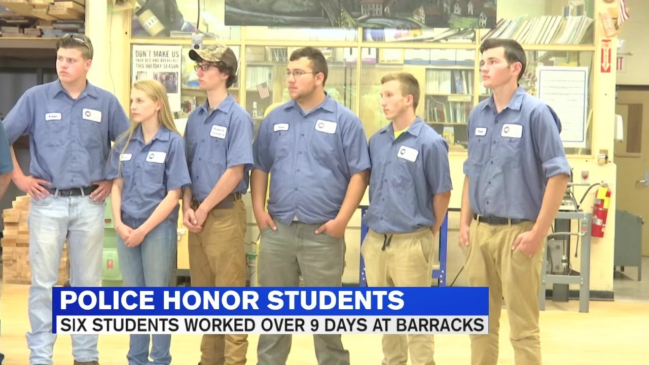 Westfield students honored for work at State Police barracks in Russell