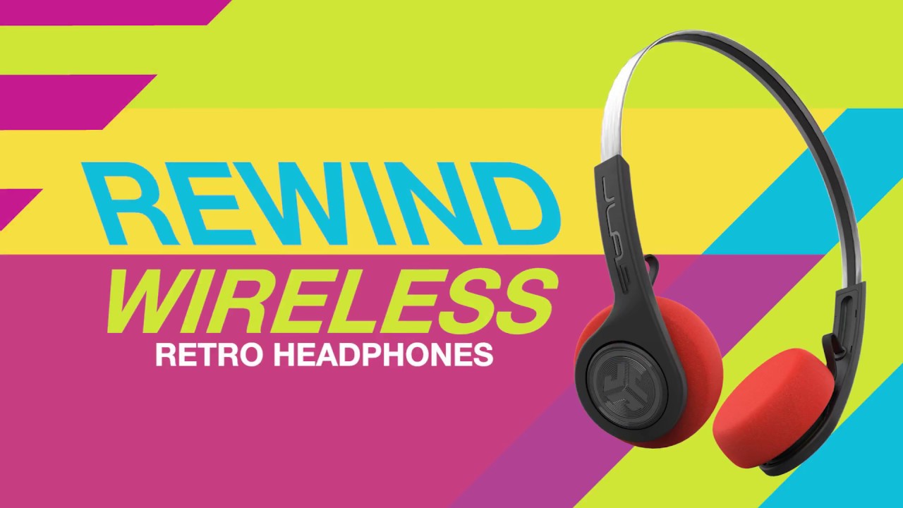 Rewind Wireless Retro Headphones with 12 hour Bluetooth playtime