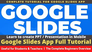 How to make PPT / Presentation in Mobile using Google Slides app | Tutorial for GOOGLE SLIDES App screenshot 3