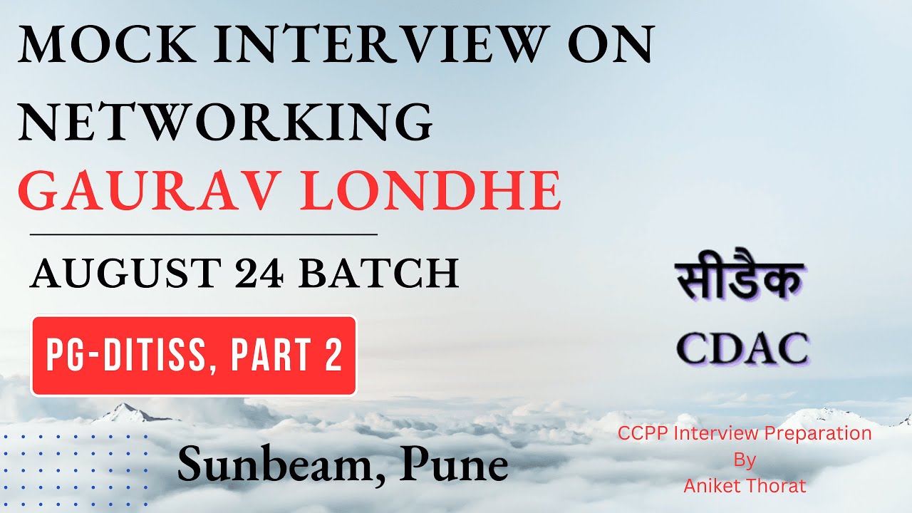 Mock Interview On Computer Networking Gaurav Londhe Sunbeam Pune mock-interview-on-computer-networking-gaurav-londhe-sunbeam-pune