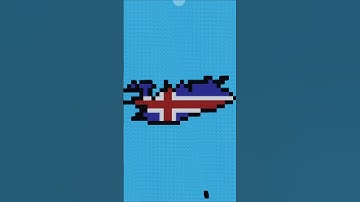 Iceland - Tiny Scale #world #flag #flags #maps #map #mapping #pixelart #minecraft #shorts #short