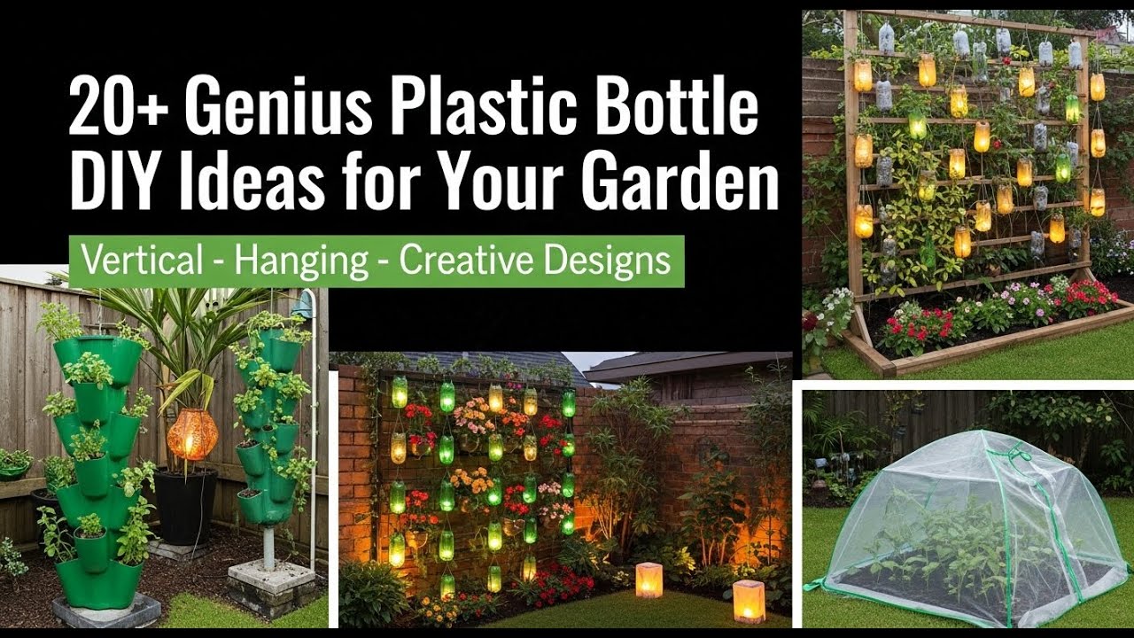 20+ Genius Plastic Bottle DIY Ideas for Your Garden | Vertical, Hanging & Creative Designs