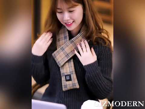 USB Heated Scarf with Built-in Power Bank & Three Temperature Settings, for Warmth & Neck PainRelief