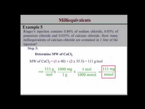 Milliequivalents Calculations