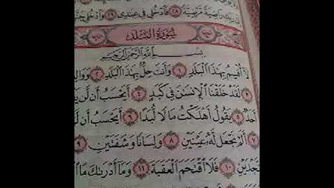 سوره البلد بصوت القارئ مصطفى شومان