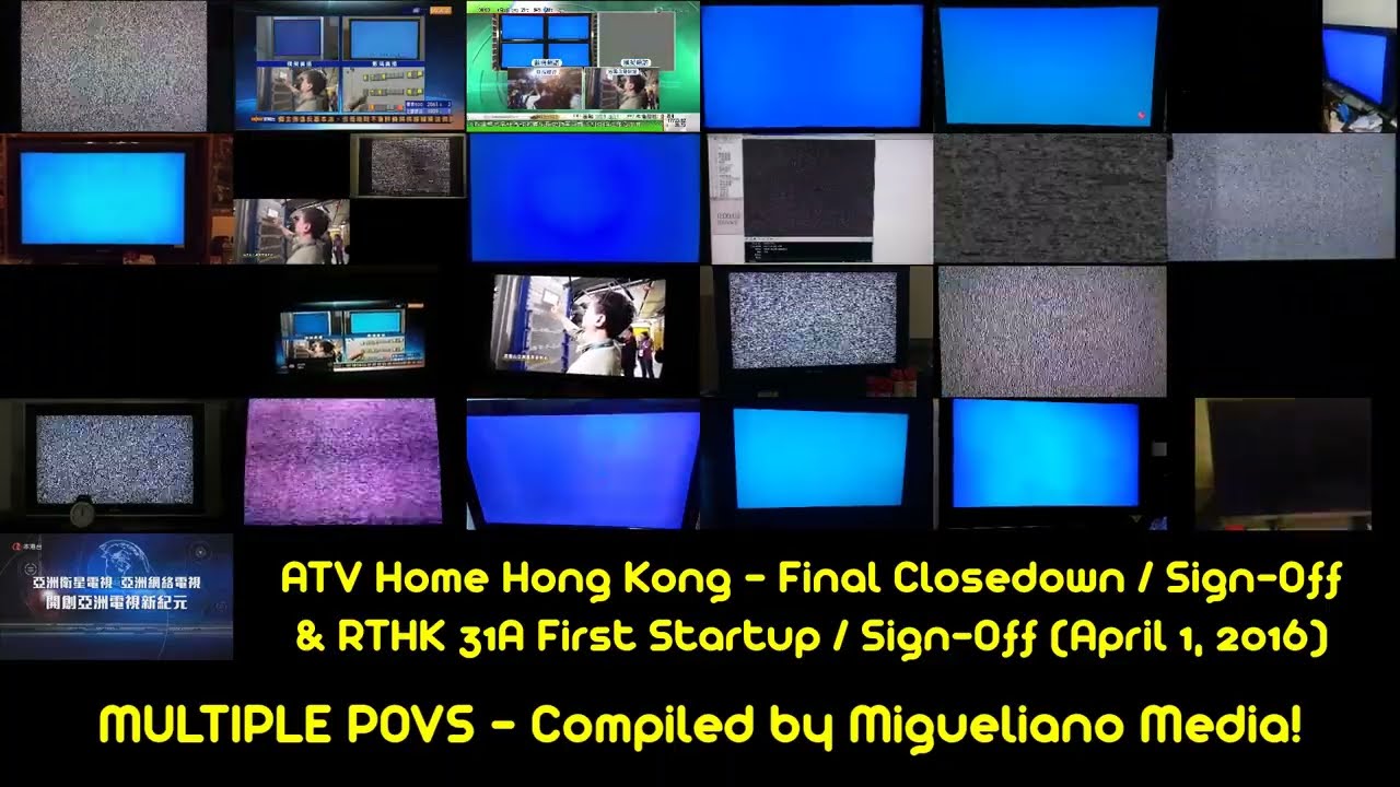ATV Home (Hong Kong) Final Closedown/Sign Off & RTHK 31A Launch (April 1, 2016) [MULTIPLE POVs]