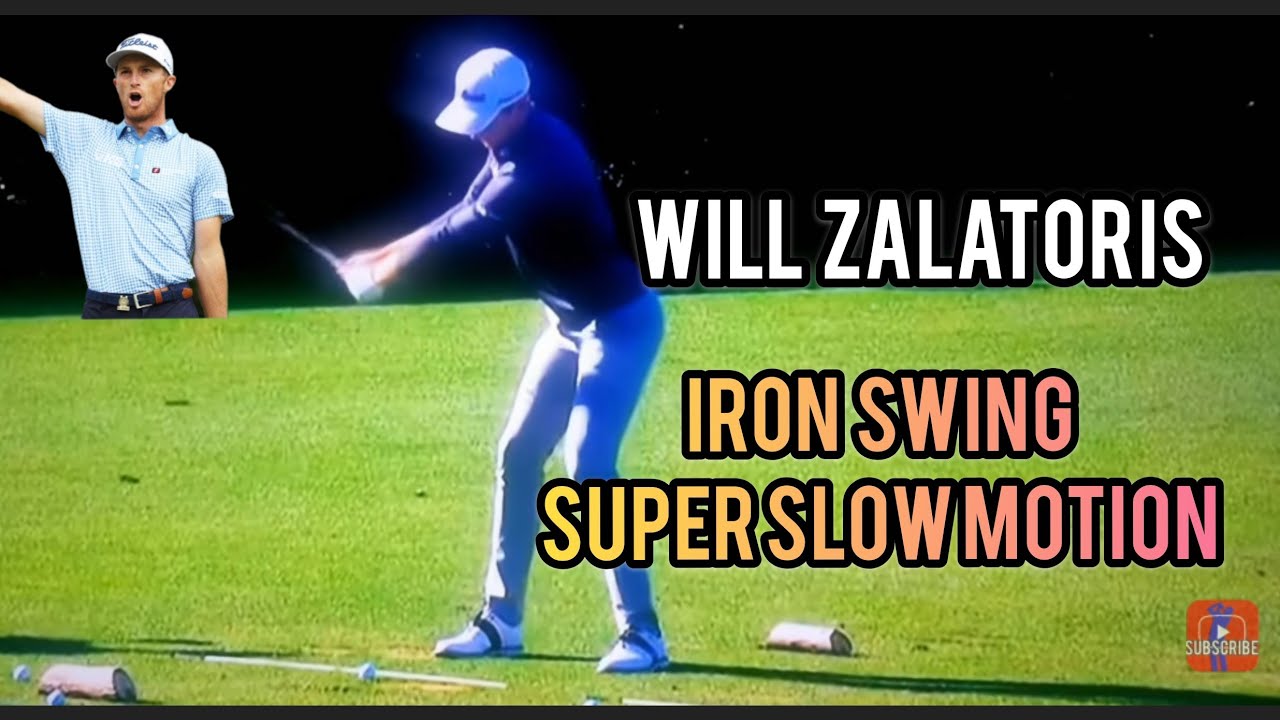 Will Zalatoris Golf Swing in Super Slow Motion (face on), iron - YouTube
