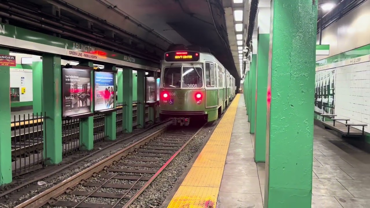 Mbta Green Line LRVs in Boston 