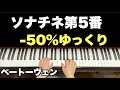 【ソナチネ第5番】ベートーヴェン(-50%ゆっくり速さ)／ 2022毎日こどもピアノコンクール選択曲