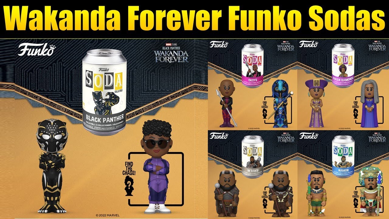 Wakanda Forever Funko Sodas - YouTube