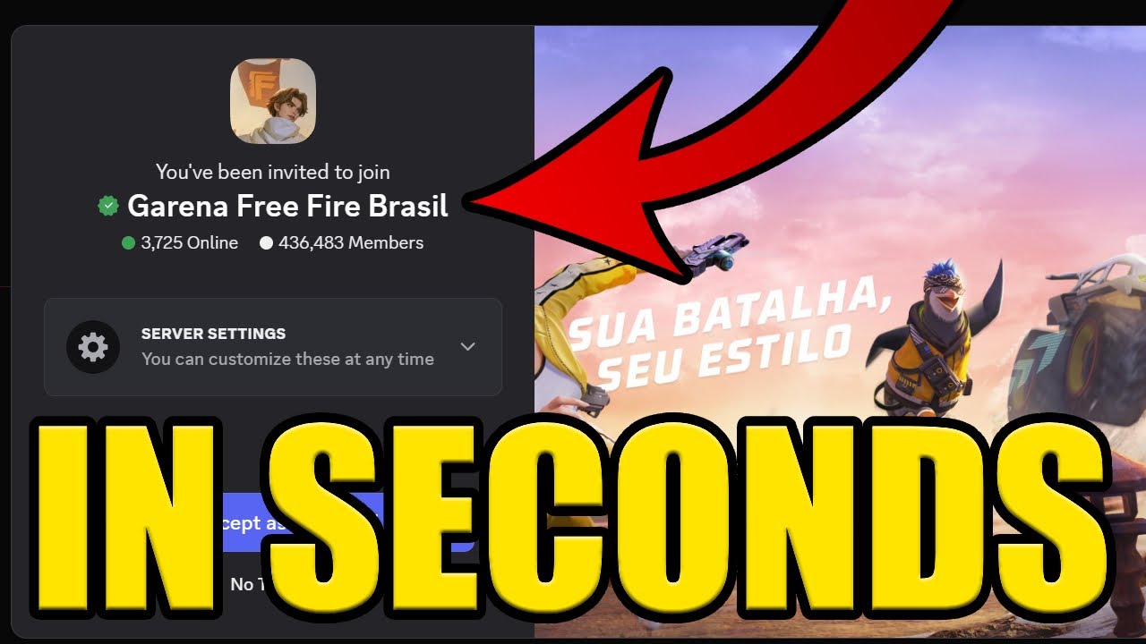 HOW to JOIN FREE FIRE BR DISCORD SERVER PC & MOBILE - YouTube