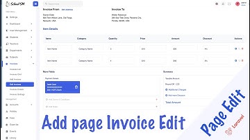 Add page Invoice Edit Laravel 10 School System
