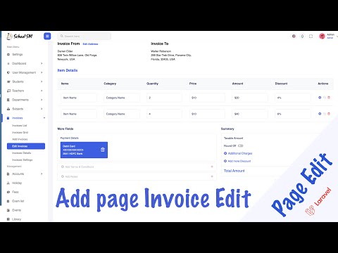 Add page Invoice
