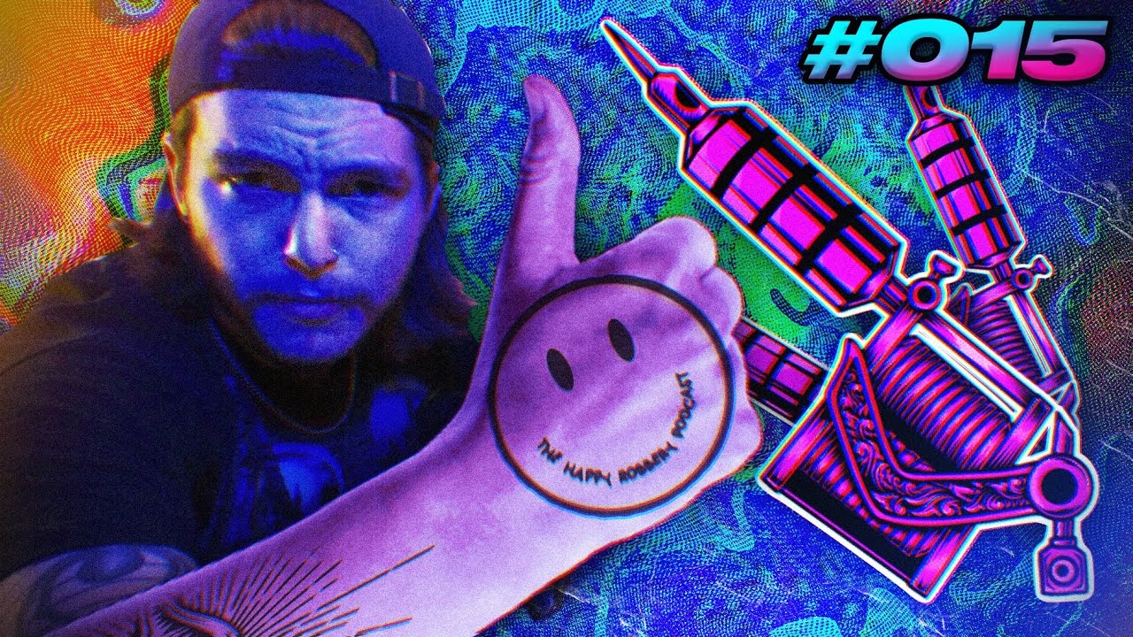 Tattooing my logo LIVE on camera during a podcast recording! | The Happy Robbery Podcast