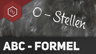 Determine zeros easily - abc formula example