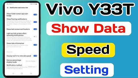 Vivo Y33t Show Data Speed Setting || Vivo Y33t Real-time Network Speed Kaise Show Kare