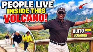 People Actually Live Inside This Volcano! 🌋🇪🇨 Quito, Ecuador