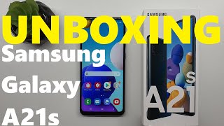 Samsung Galaxy A21s - UNBOXING & FIRST START!!! (web,youtube,game)