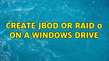 Create JBOD or RAID 0 on a Windows Drive (2 Solutions!!)