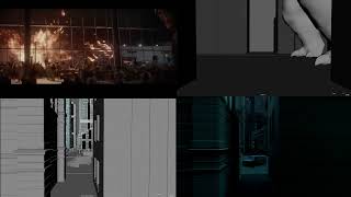 Godzilla Giacomo Motta Tesi personale Reference Blocking Spline final render