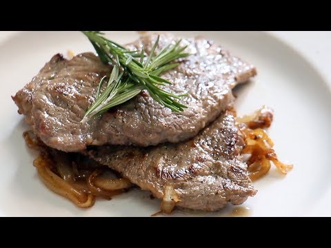 فيديو: كيفية طهي شريحة لحم بقري متوسطة الحجم ونادرة في مقلاة