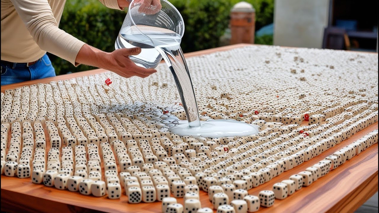 [Close-Up]The Art of Pouring Epoxy Resin Over Thousands of Dice:Turning the Impossible into Possible